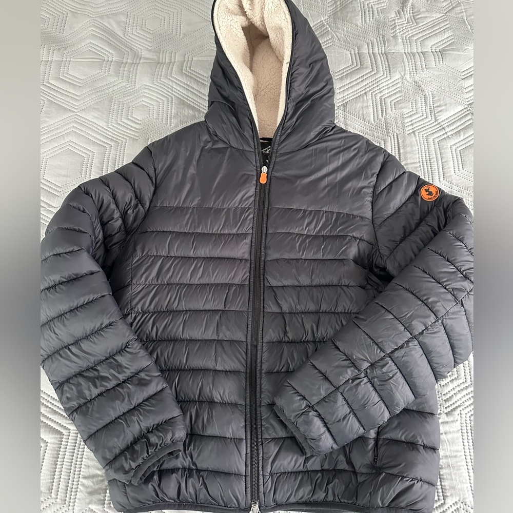 Save the Duck Faux Fur Lined Hooded Puffer Jacket- like new!